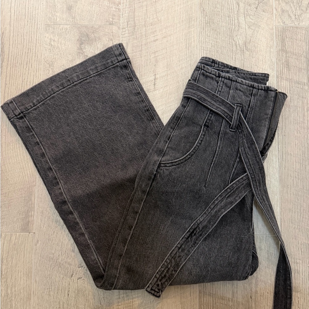 Joie Tie Belt Cropped Jeans